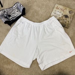 NIKE White Dri Fit Soccer Short size L